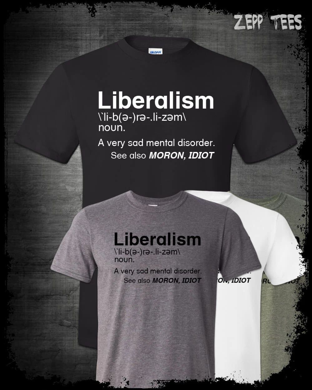 Liberalism Is A Mental Disorder T-Shirt Definition Funny Political Liberal Tears