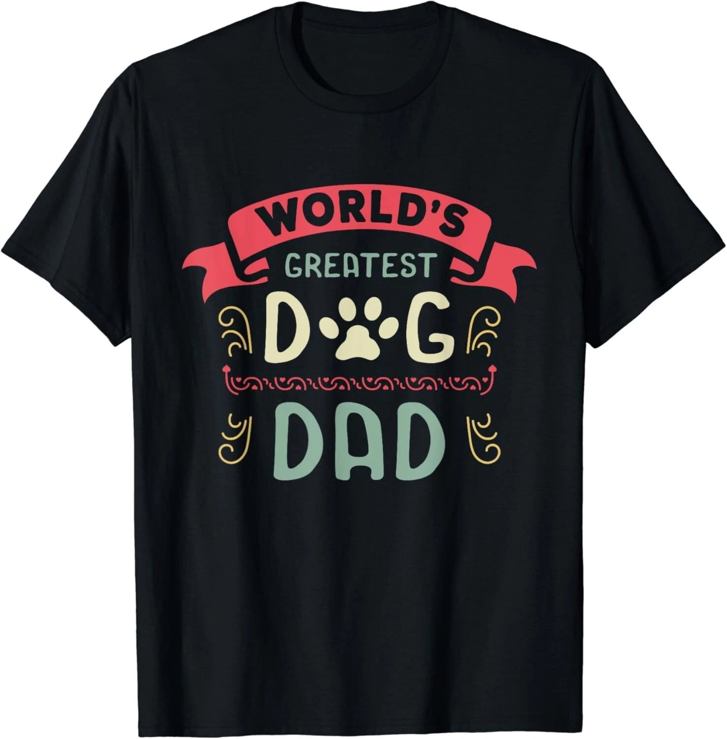 Dog Lover Fathers Day Paw Love Bark Puppy Breeder Doggy Gift Unisex T-Shirt