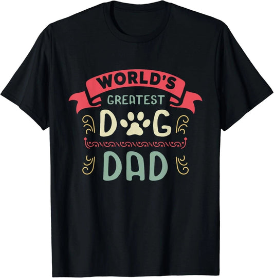 Dog Lover Fathers Day Paw Love Bark Puppy Breeder Doggy Gift Unisex T-Shirt