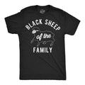 Mens Funny T Shirts Black Sheep of The Family Sarcastic Graphic Novelty Tee for