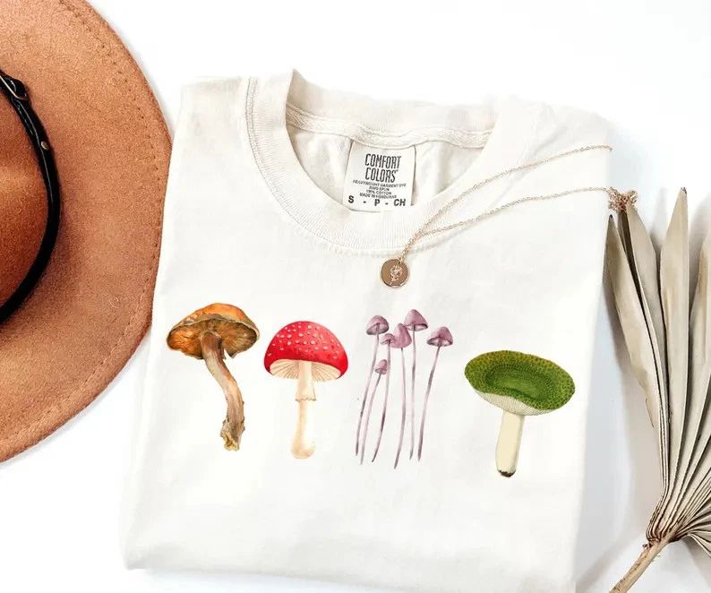 Mushroom Fungi Nature Lover Comfort Tee