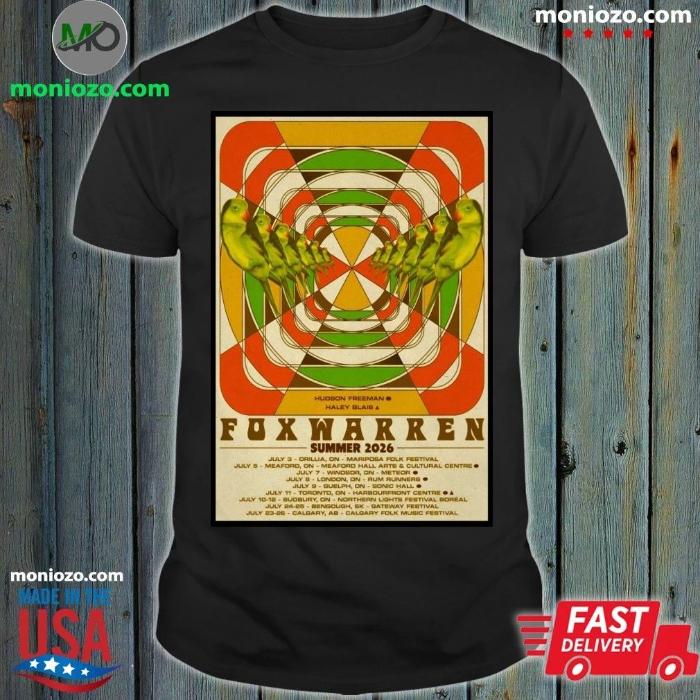 Original Foxwarren Summer Tour 26 Poster Shirt