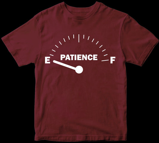 Patience Empty T-shirt Funny Rude Offensive Sarcastic Joke Novelty Gifts Top