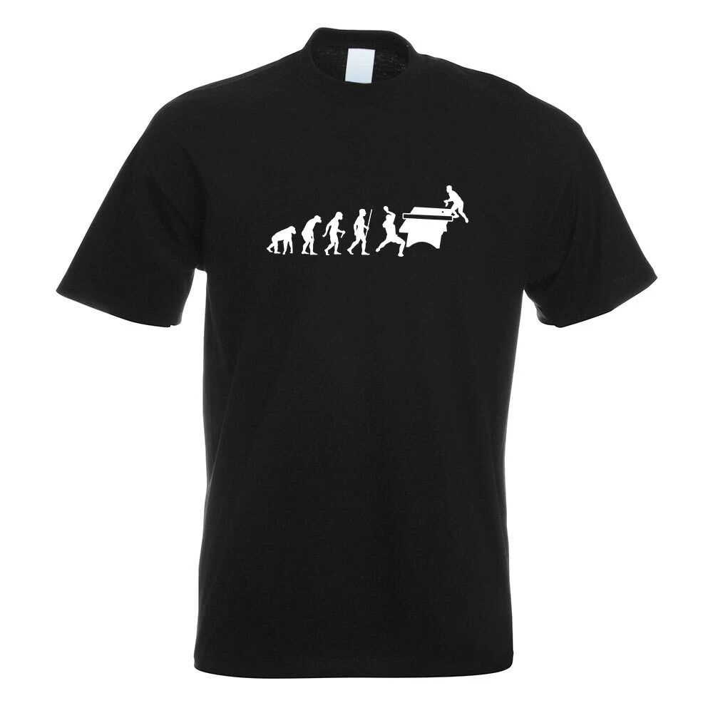 Table tennis evolution T-shirt motif printed fun shirt design print