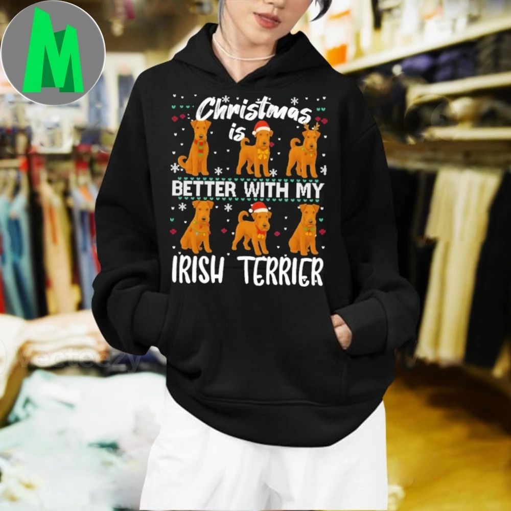 Christmas is better with Irish Terrier Shirt