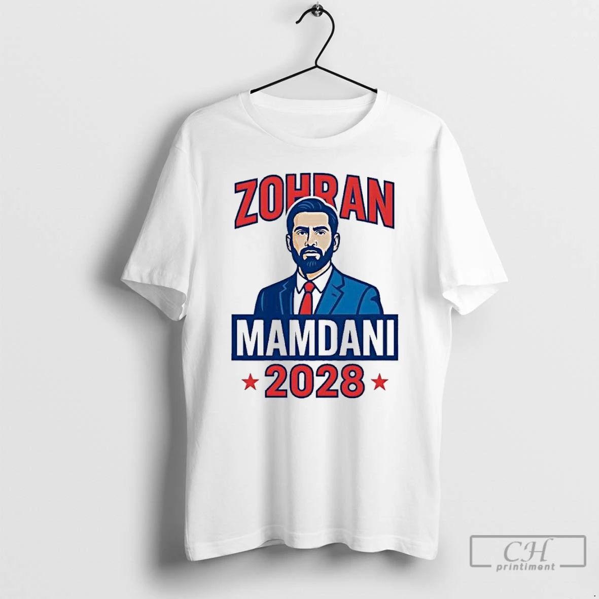 Premium Zohran Mamdani 2028 For President T Shirts