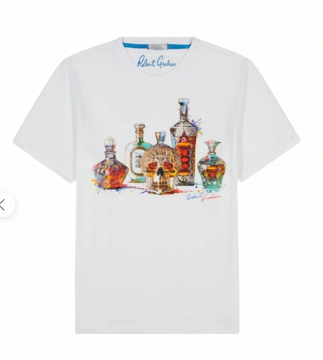 🔥$98🔥ROBERT GRAHAM Liquid Skull Short Sleeve T-Shirt Men's (Sizes 2XL-3XL)