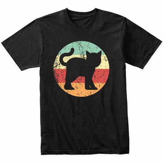Cat Lover Retro Kitten Icon T-Shirt - Retro Colors