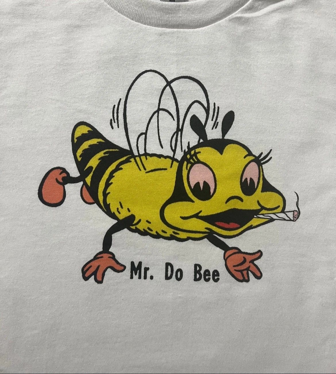 Mr. Doobee pot weed funny punk white Size Large unisex T-shirt