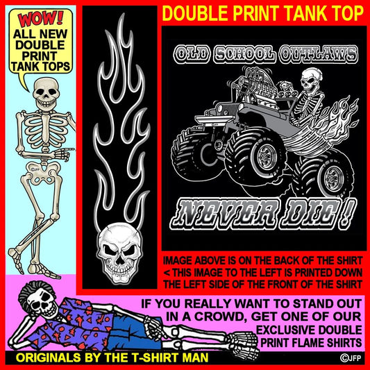 Outlaw Skeleton Off Road Muscle Crusher Monster Truck Fantasy Hot Rod Tank Top