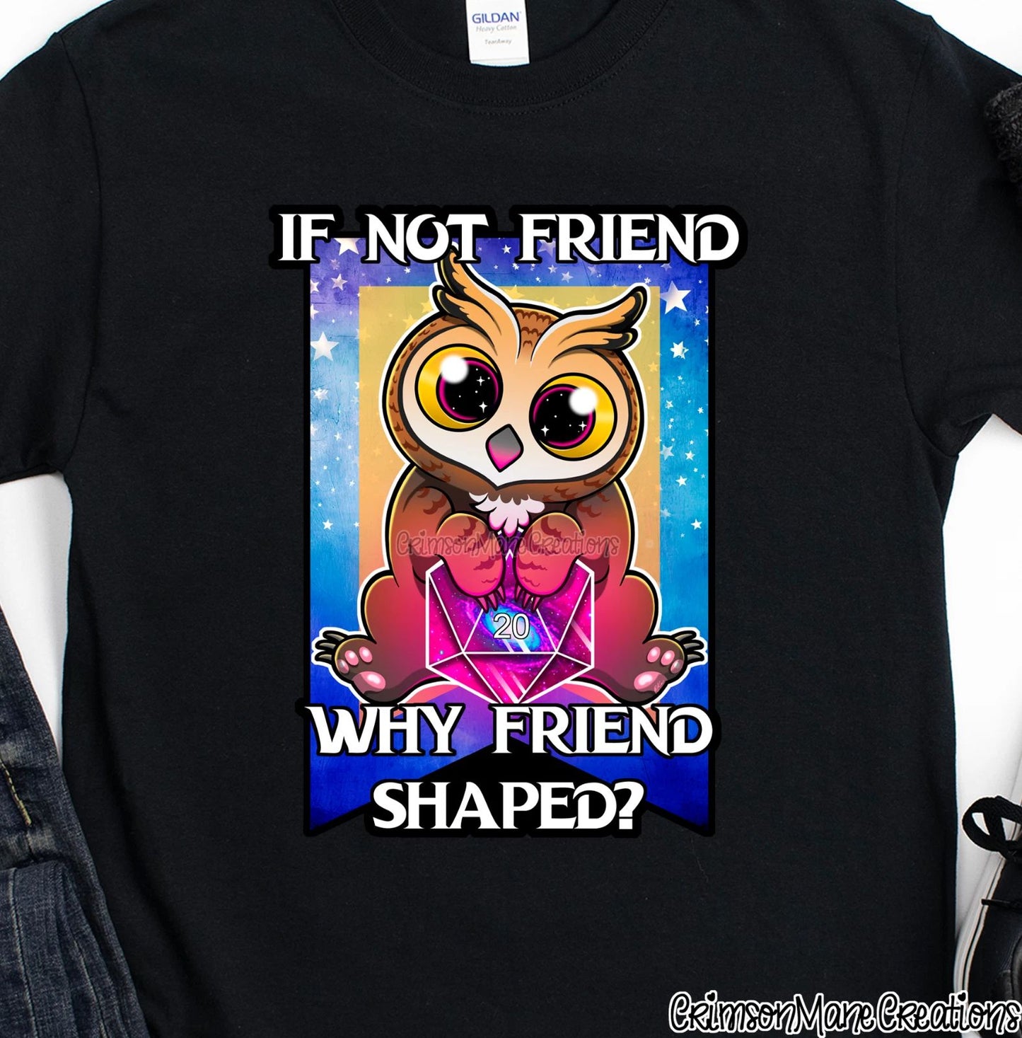 Owlbear T-Shirt - DnD RPG Fantasy Gameplay Tabletop d20 Dice - Kids Ladies Mens