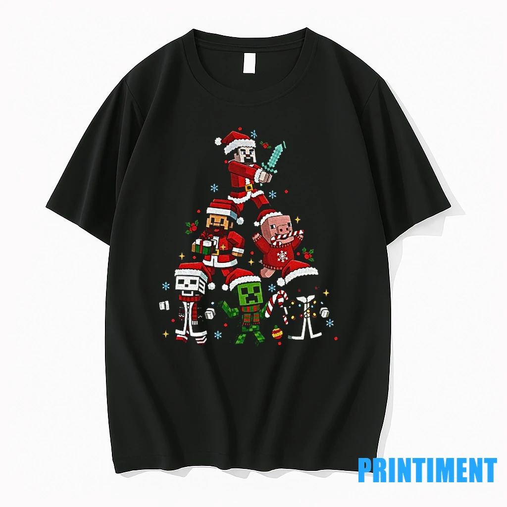 Gamer Character Christmas Tree Tshirts Sweater