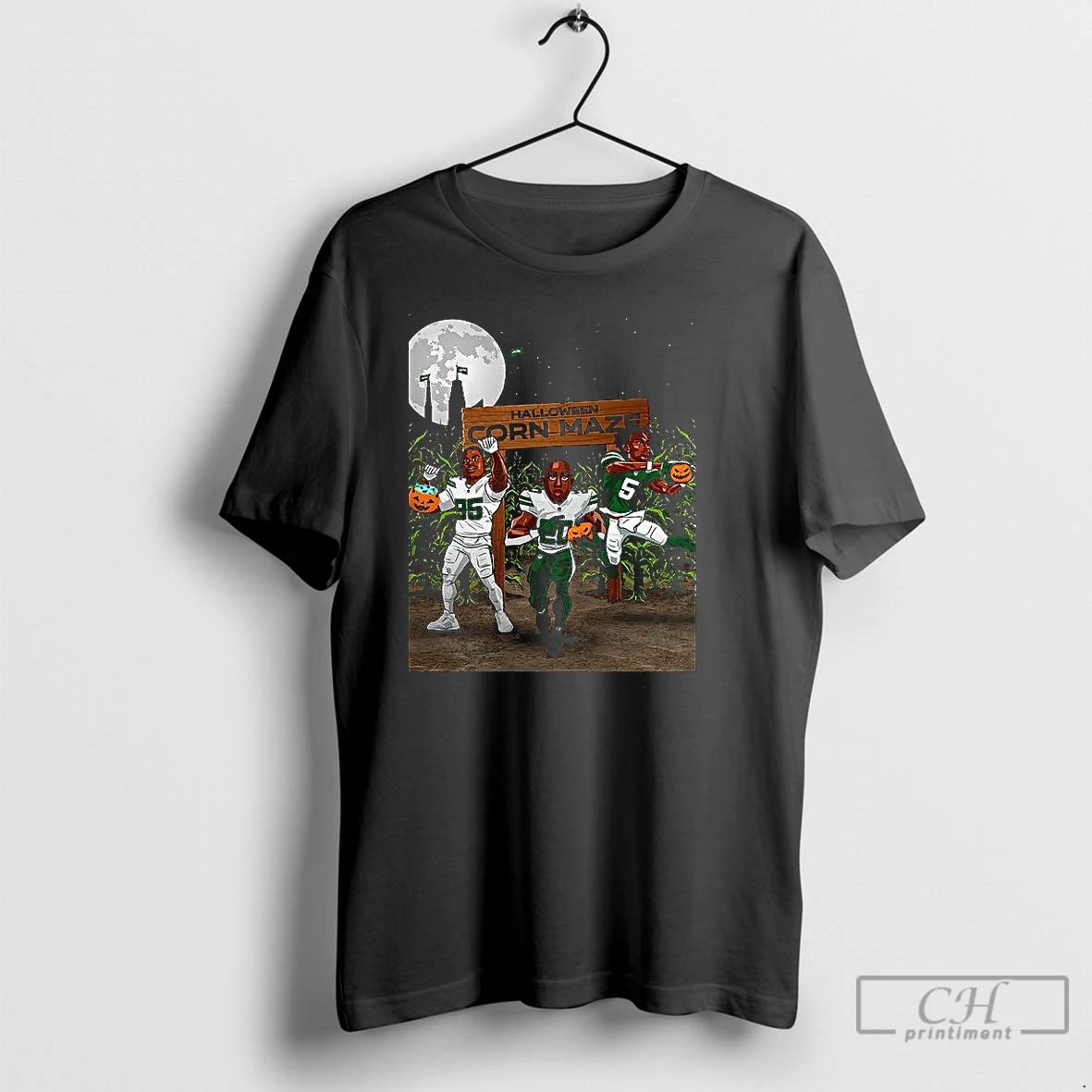 Classic New York Jets Halloween Corn Maze Cartoon T Shirts