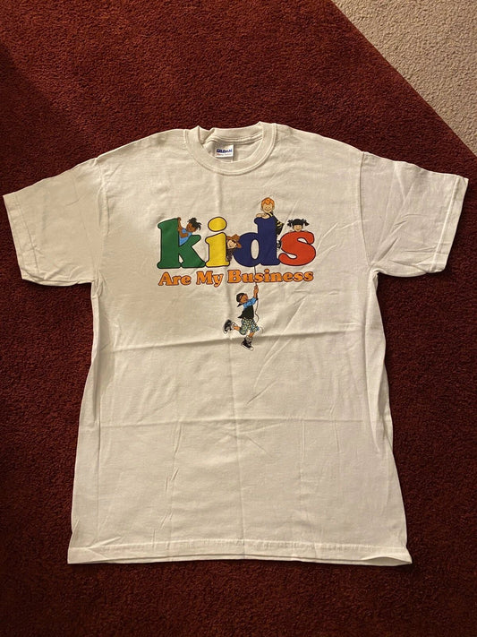 vintage white aesthetic hipster graphic t-shirt “kids Are My Business” Medium