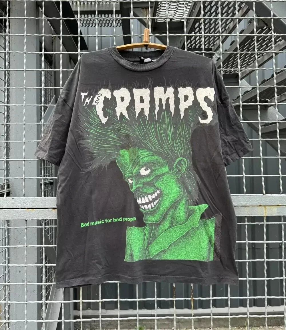 The Cramps Bad Music For Bad People short sleeve Black Tshirt Men Women