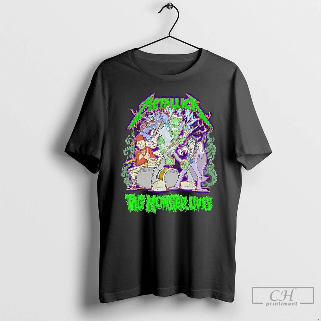 Classic Metallica Happy Halloween 2025 This Monster Lives Artwork Band Broken Out Of Squindos Lab