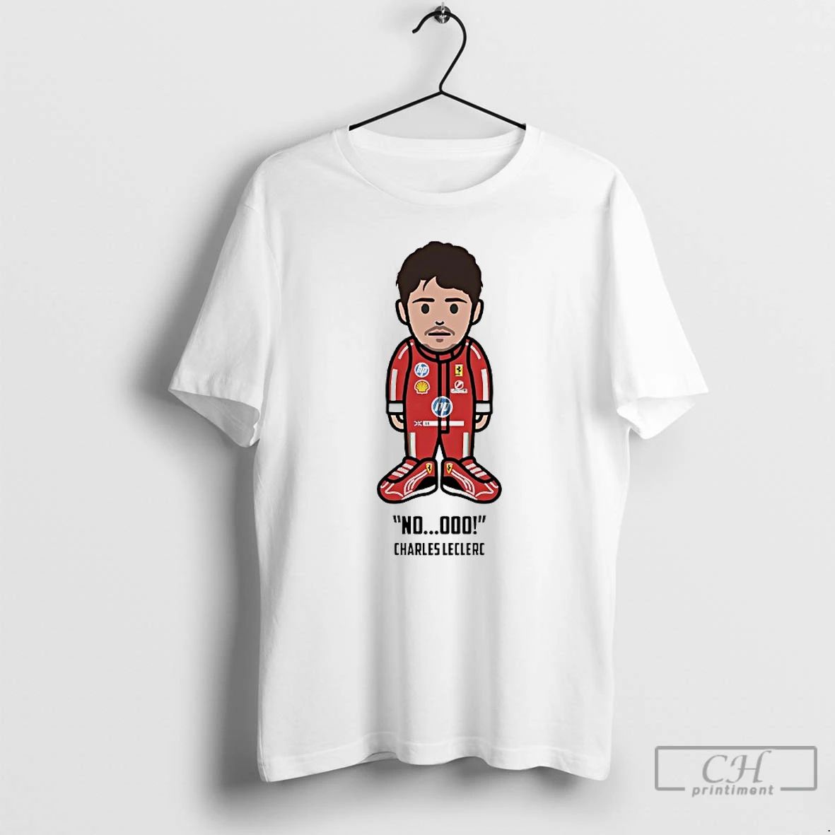 Classic Charles Leclerc Noooo Cartoon T Shirts