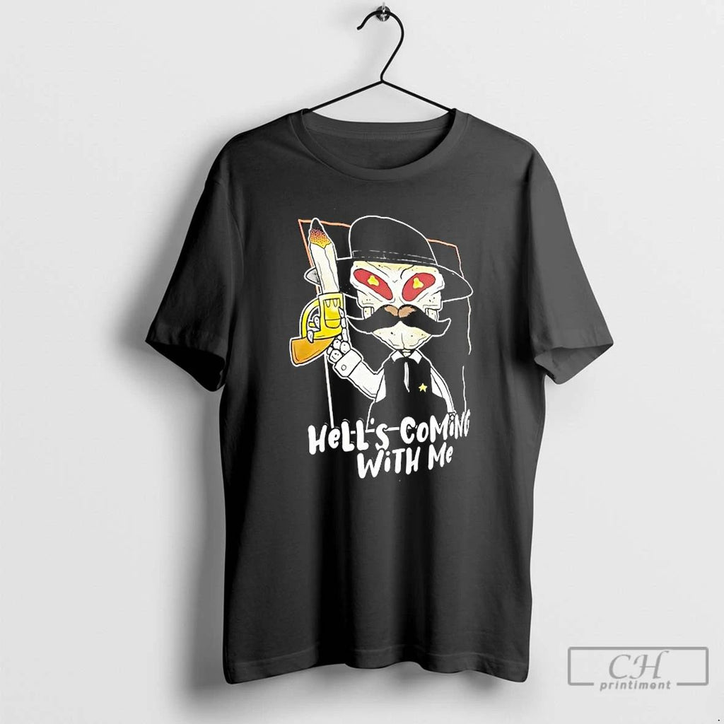 Premium Hells Coming With Me American Folk Band T Shirts