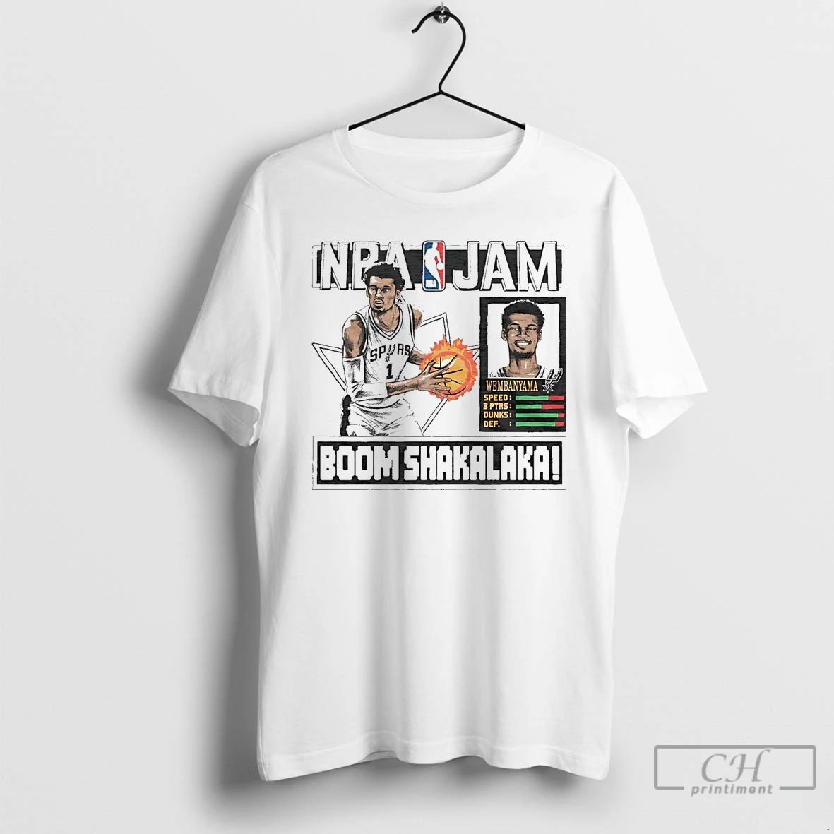 Classic Victor Wembanyama Nba Jam Spurs Superstar T Shirts