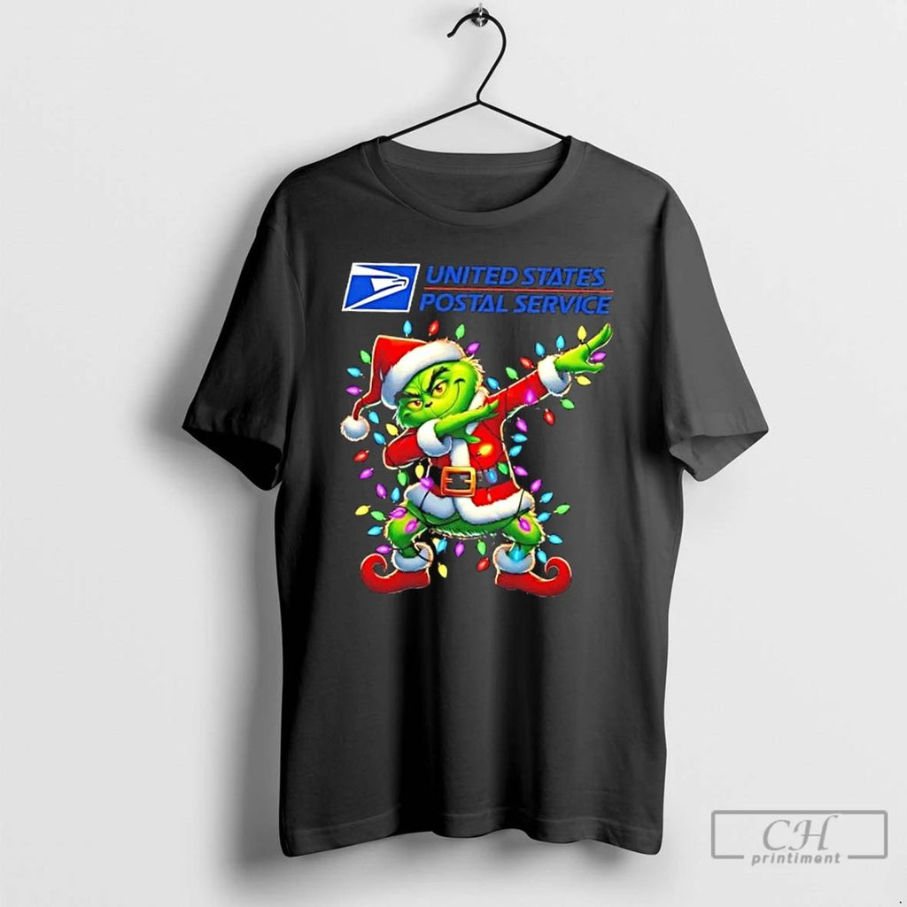 Classic Usps Grinch Dabbing Merry Christmas T Shirts