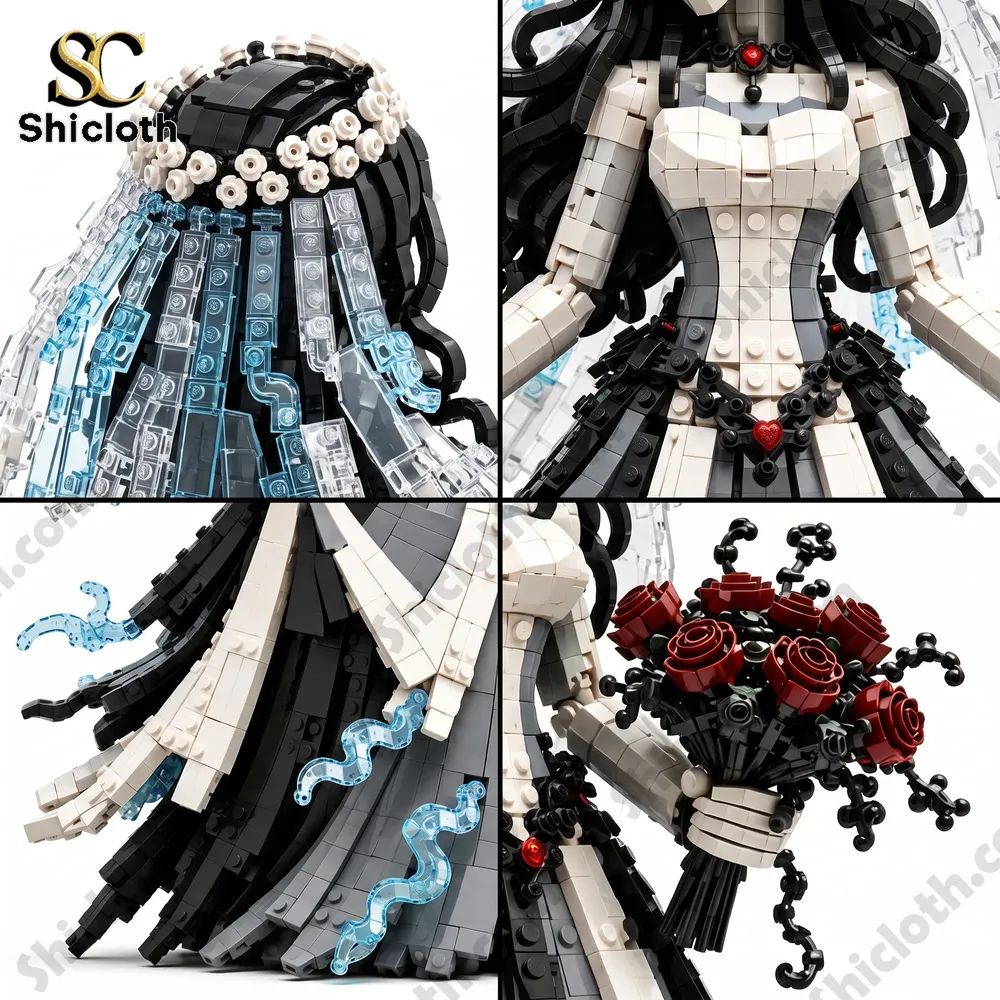 Ghost Bride Gothic Wedding Collector Display Building Brick Set