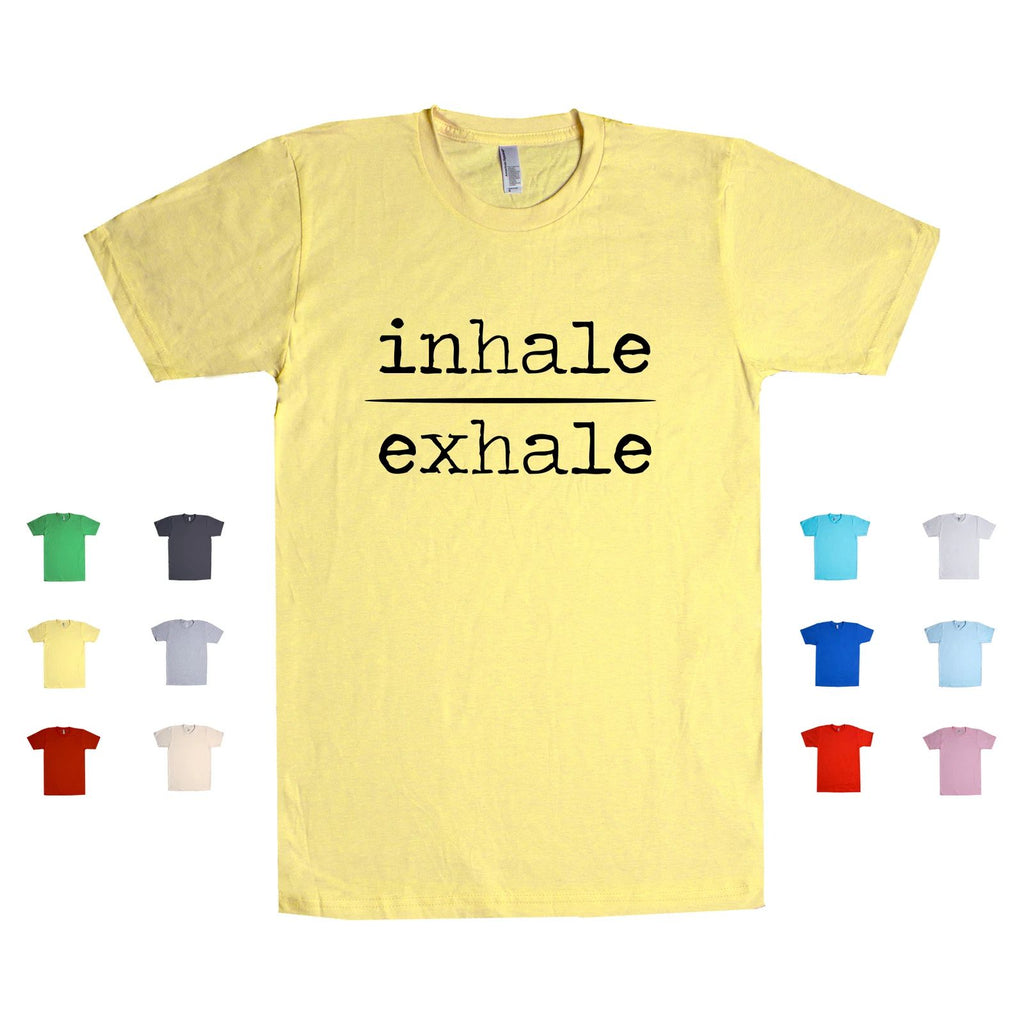 Inhale & Exhale breathe relax calm yoga meditation mindfulness Unisex T Shirt
