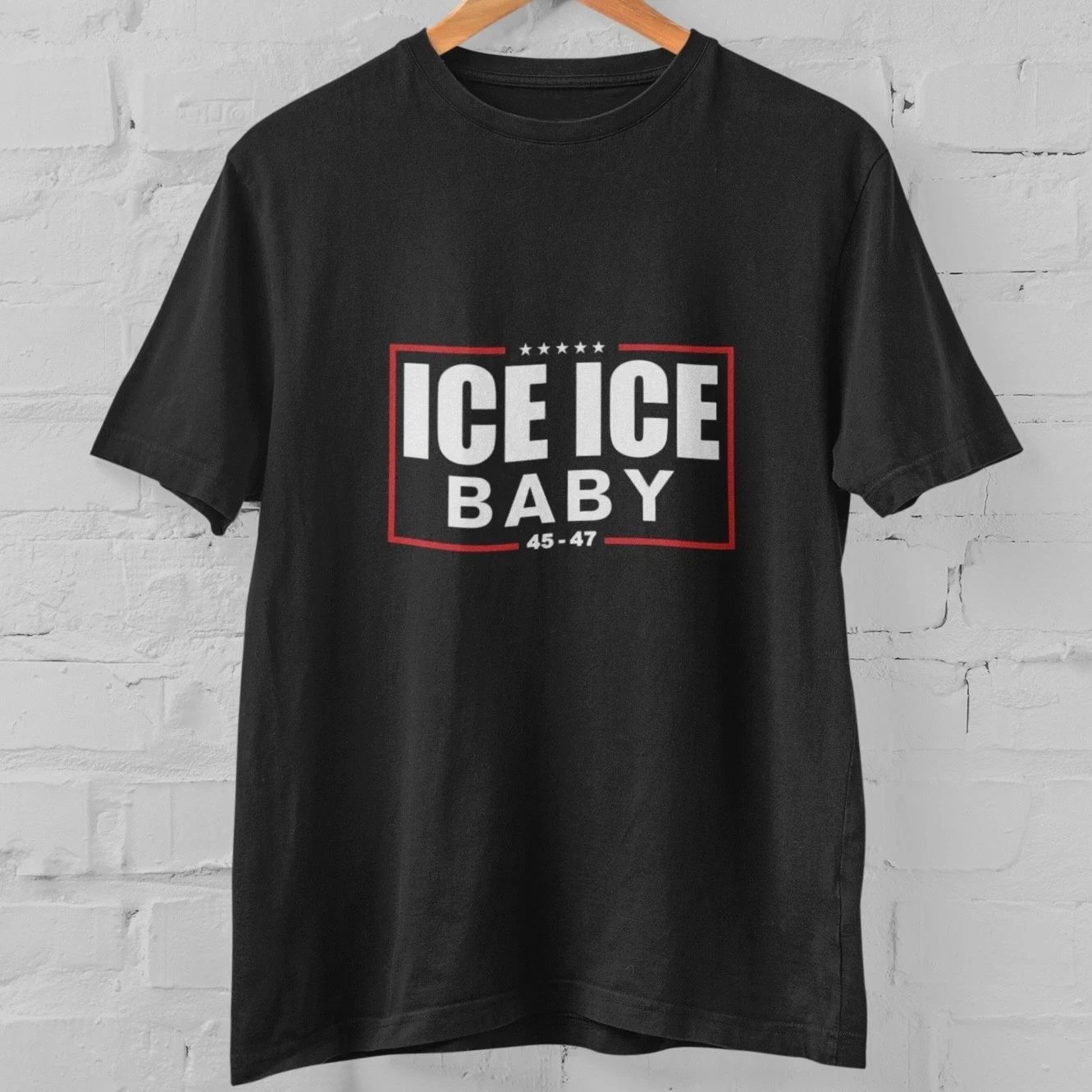 ICE ICE Baby Graphic T Shirt Funny Streetwear Unisex Black Tee Trendy Gift