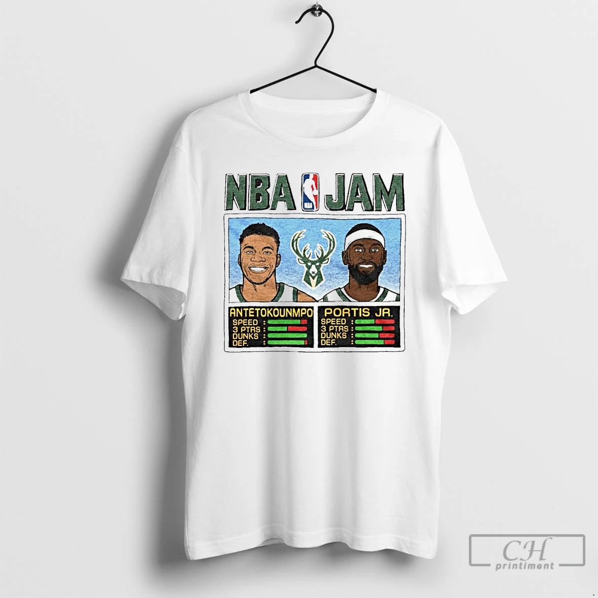 Classic Giannis Antetokounmpo And Bobby Portis Jr Milwaukee Bucks Nba Jam Ornaments T Shirts