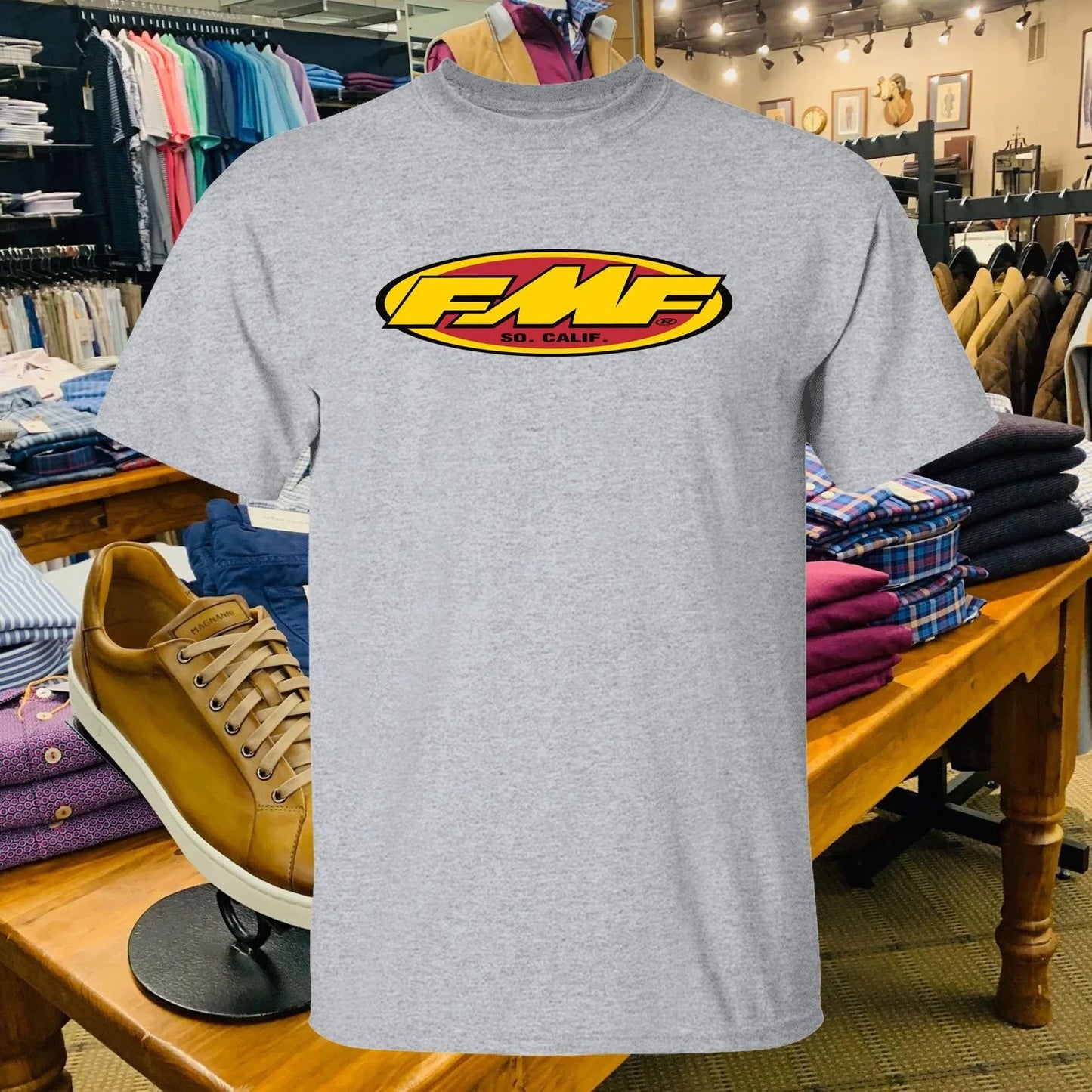 New FMF Motocross logo funny T-Shirt Size S-5XL Made in USA