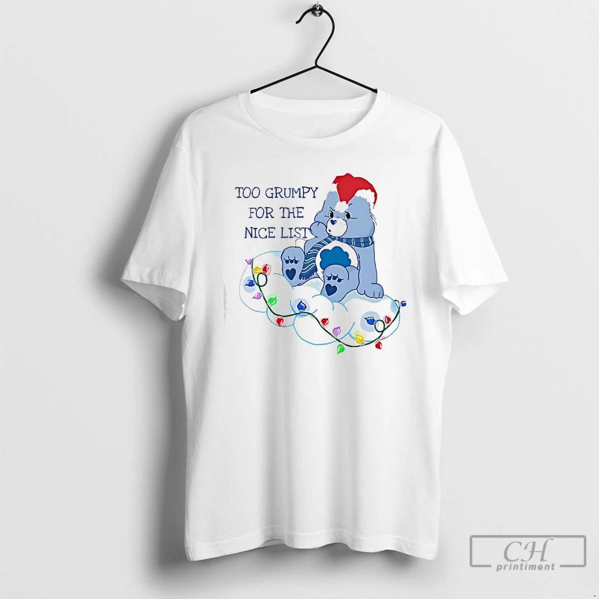 Premium Grumpy Bear Too Grumpy For The Nice List Christmas Lights T Shirts