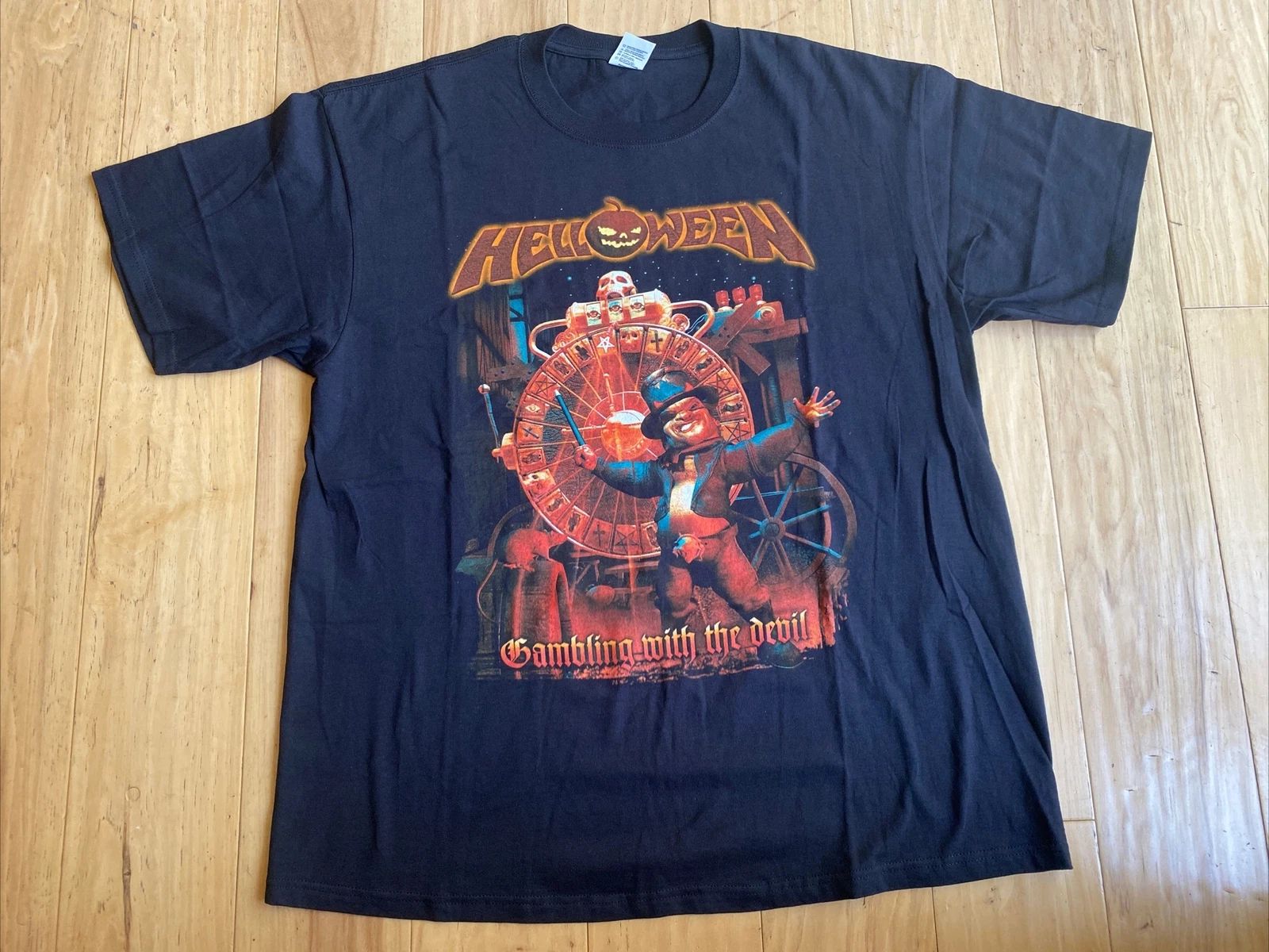 VTG Helloween Gambling with the Devil No America Tour Shirt XL 2007 Hellish Rock