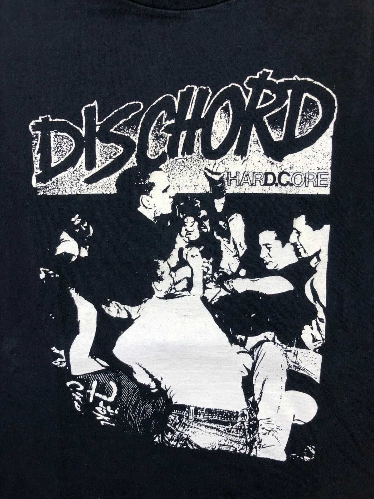 DISCHORD RECORDS HARDCORE Punk Rock Band T-SHIRT Black