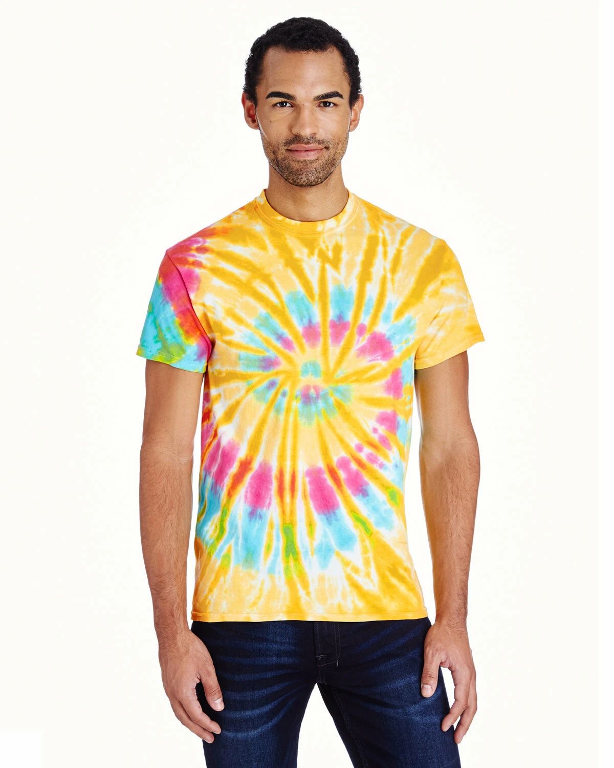 Tie-Dye Adult 5.4 oz., 100% Cotton T Shirt Short Sleeves T-Shirt CD100 S-2XL