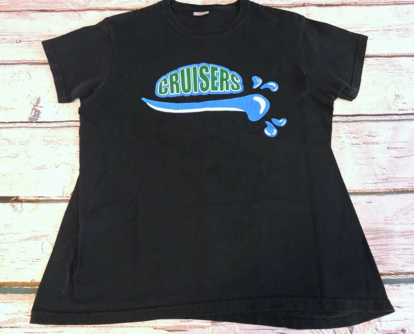 Cruisers Boat Surf Water T Shirt Blue Mens Size Large Gildan