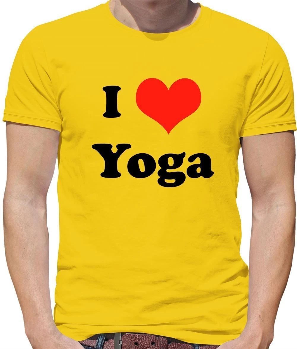 I Love Yoga - Mens T-Shirt - Fitness Exercise Spiritual Workout