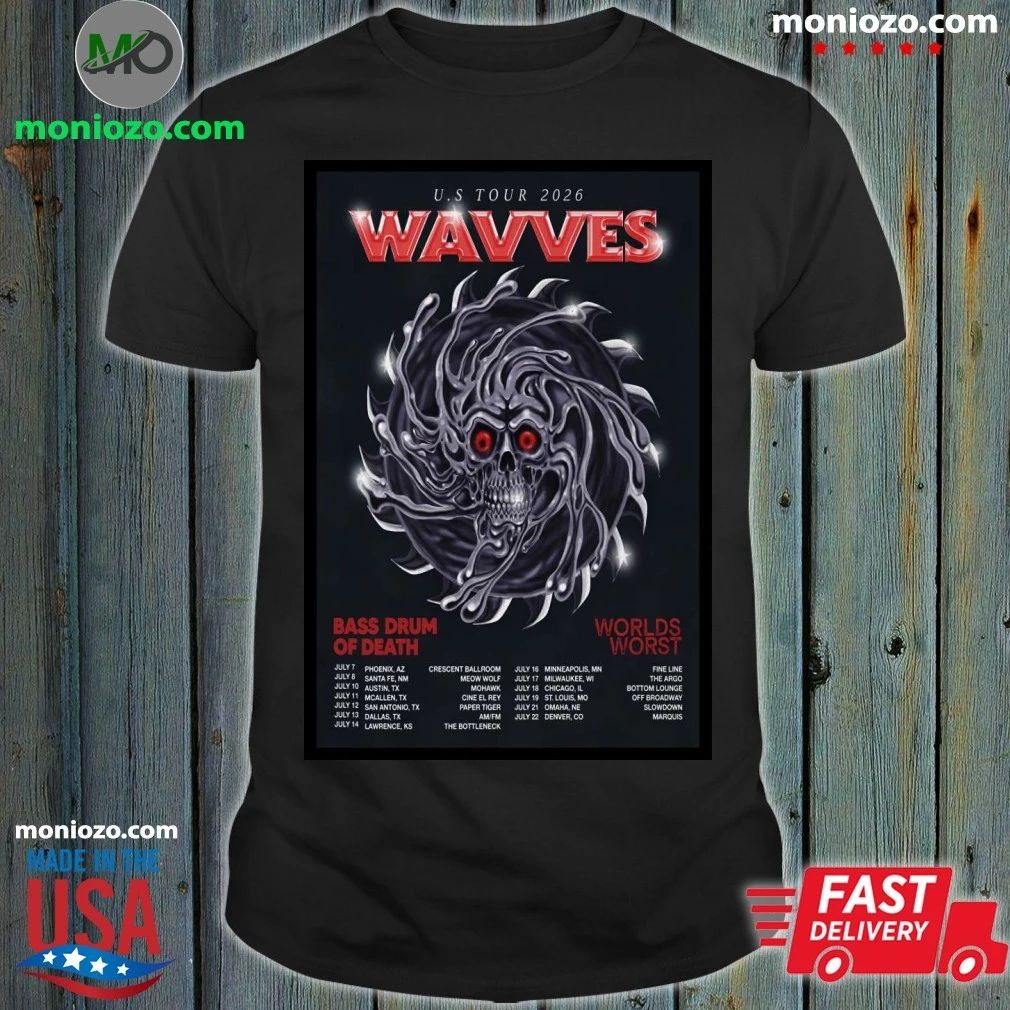 Wavves US Tour 2026 Poster T-Shirt
