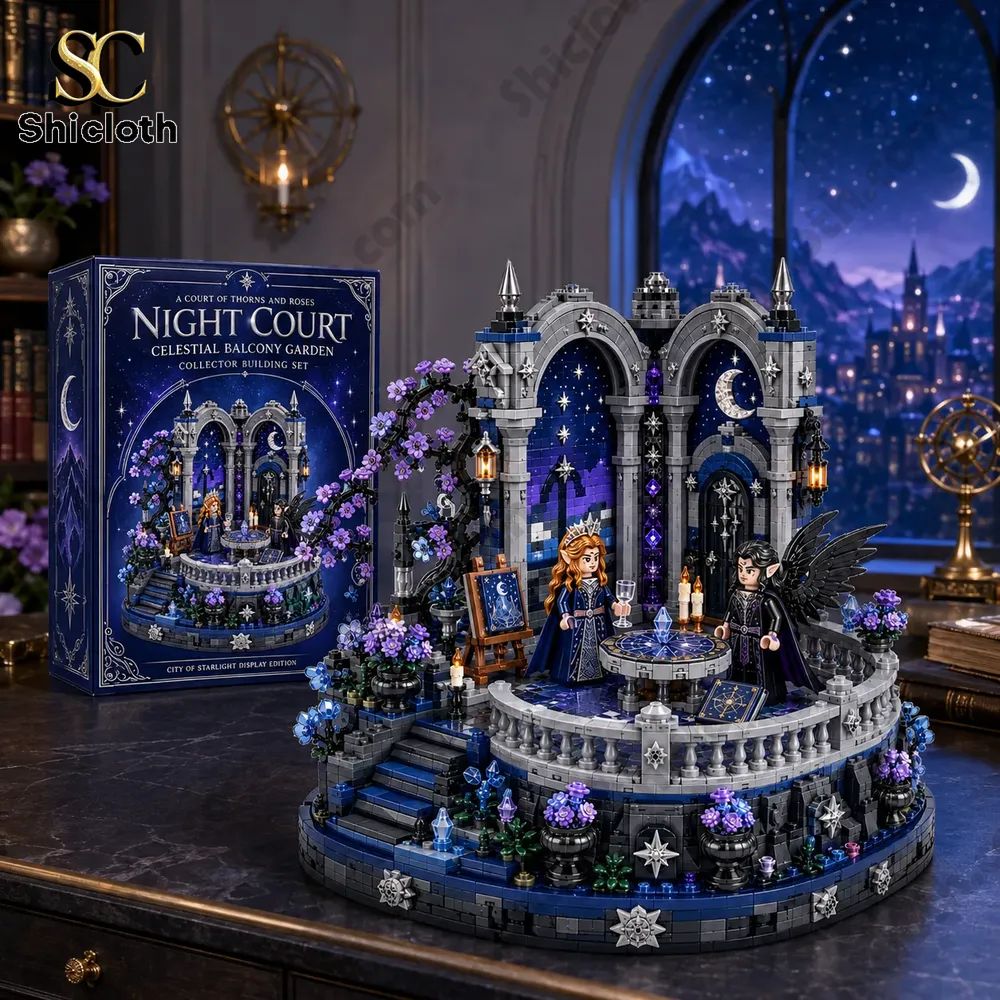 A Court of Thorns and Roses Night Court Celestial Balcony Garden Building Brick Set