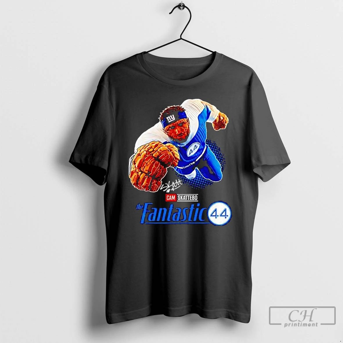 Classic Cam Skattebo Thing Fantastic 4 New York Giants T Shirts