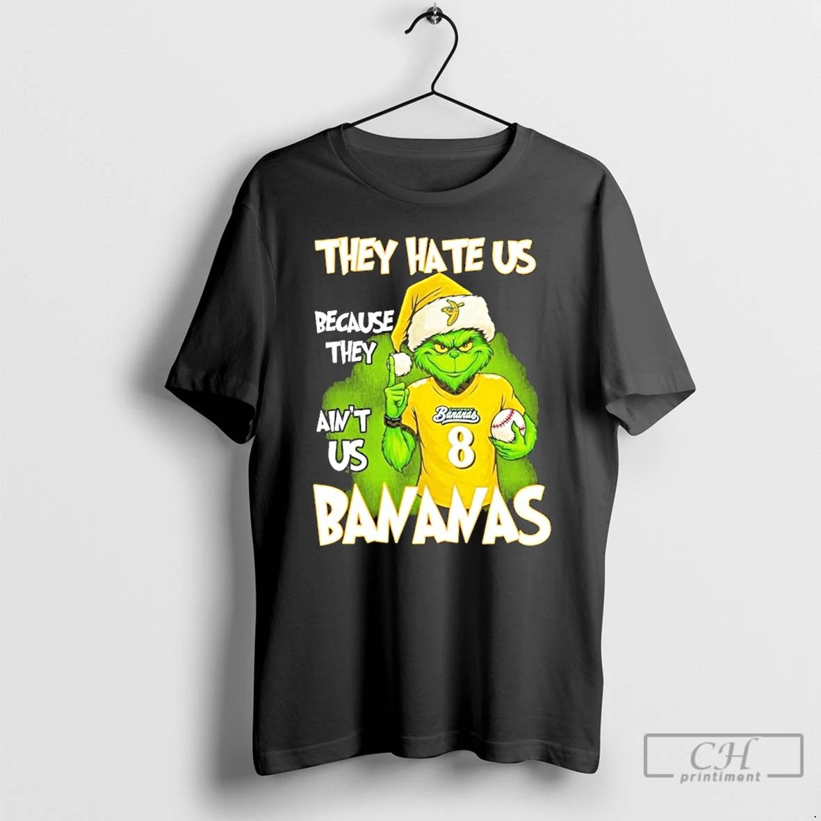Classic They Hate Us Cause They Aint Us Savannah Bananas Grinch Christmas T Shirts
