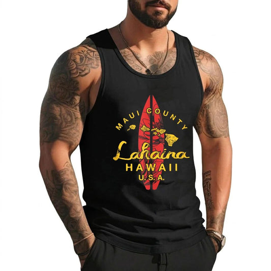 Lahaina Hawaii Maui Surfing Tank Top