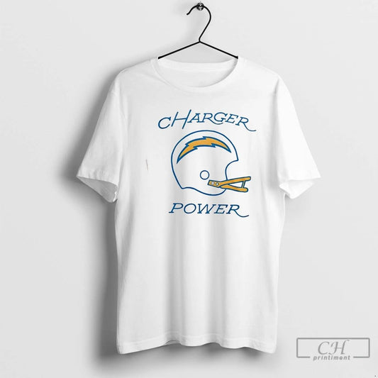 Classic Los Angeles Chargers Charger Power 2 Sided T Shirts