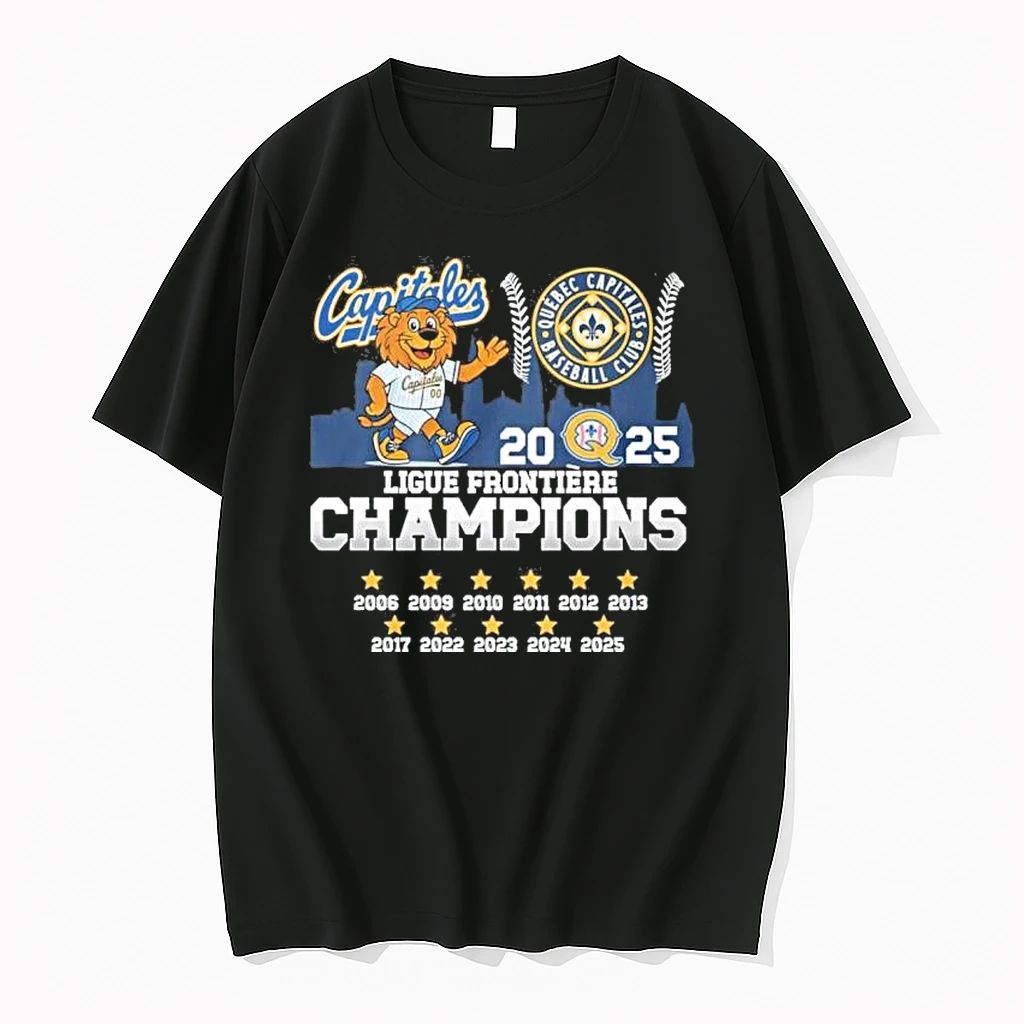 Quebec Capitales Baseball 2025 Ligue Frontiere Champions Tshirts Sweater