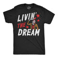 Mens Funny T Shirts Livin The Dream Sarcastic Halloween Graphic Novelty Tee For