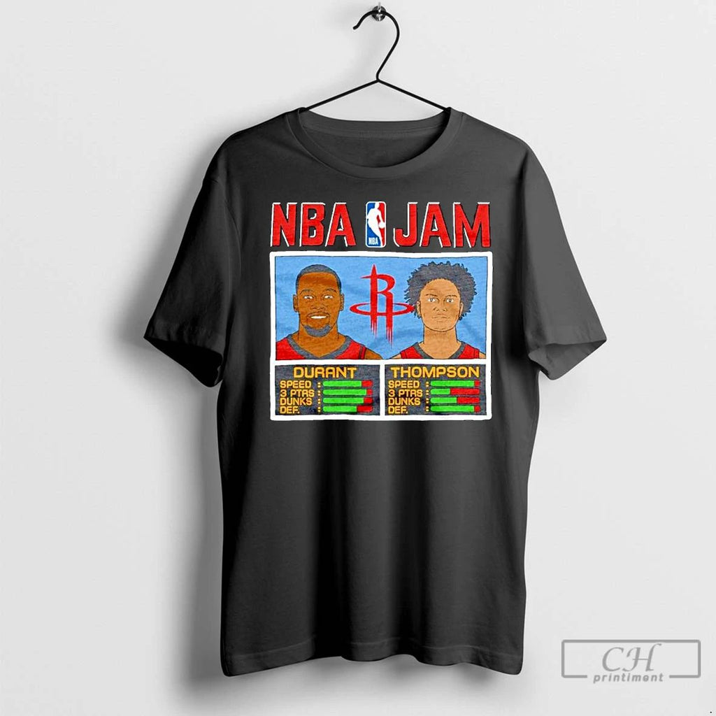 Classic Kevin Durant And Klay Thompson Houston Rockets Nba Jam Ornaments