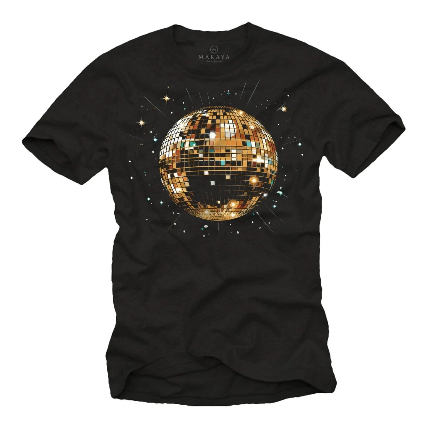 Mens Disco Print T-Shirt - Black Blue Grey Size S M L XL XXL XXXL XXXXL 5XL