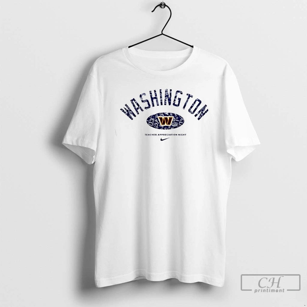 Premium Washington Commanders Teacher Appreciation Night 2 Sided T Shirts