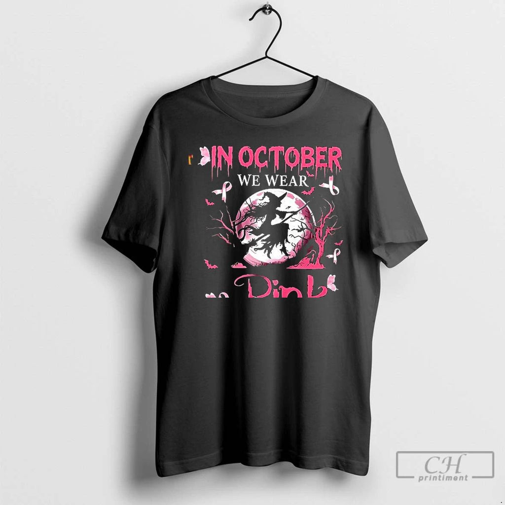 Premium Halloween Pink Coquette Cancer Breast Cancer Awareness T Shirts