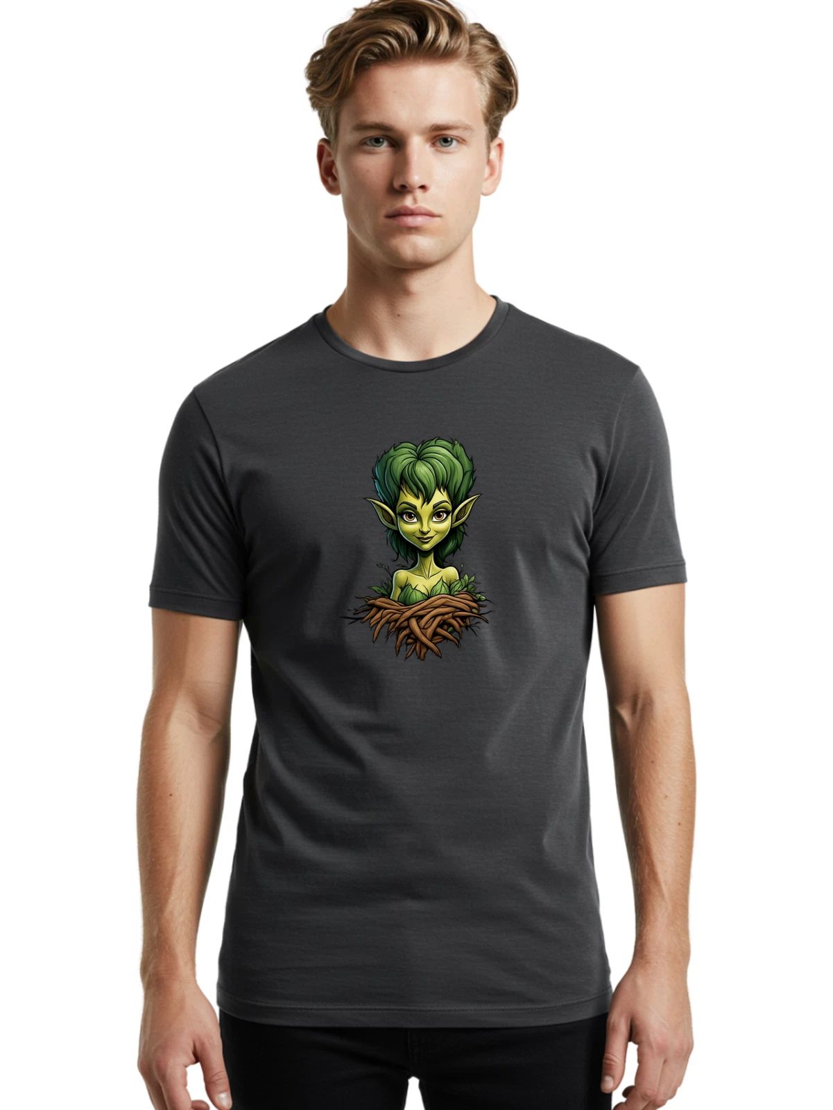 Tree-Nymph-2 Mens Graphic Tee, 100% Cotton, Casual Summer Wear