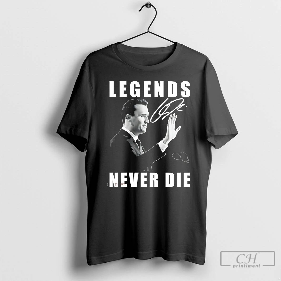 Classic Charlie Kirk Legends Never Die Signature T Shirts