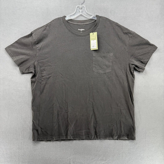 Goodfellow & Co T-Shirt Mens 2XL Black Gray Relaxed Fit Crew Neck Pocket Tee NWT